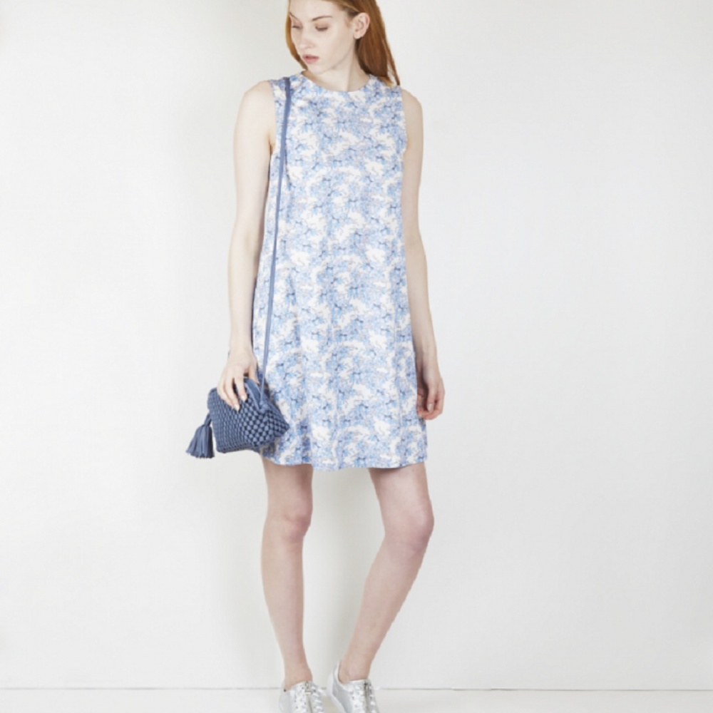 ***SOLD*** MARELLA Blue Floral 'Ario' Dress - Picture 4 of 11